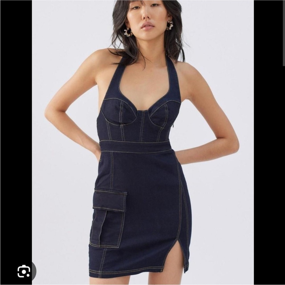 Elegant Black Halter Dress